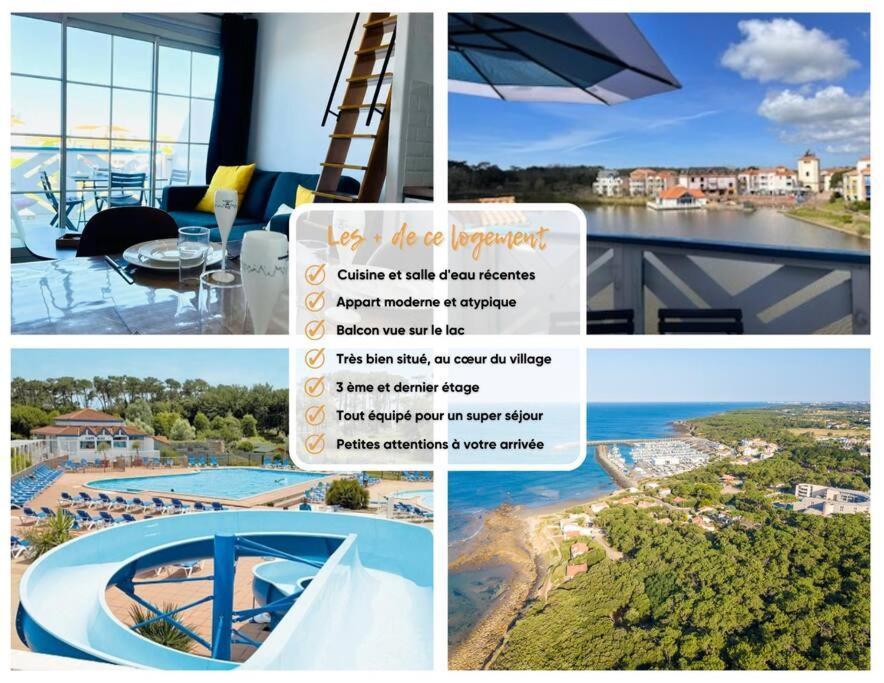"Le Filet Du Lac" Appartement Atypique, 5 Personnes, Duplex, Vue Lac, Acces Parc Aquatique Gratuit Talmont-Saint-Hilaire Eksteriør bilde